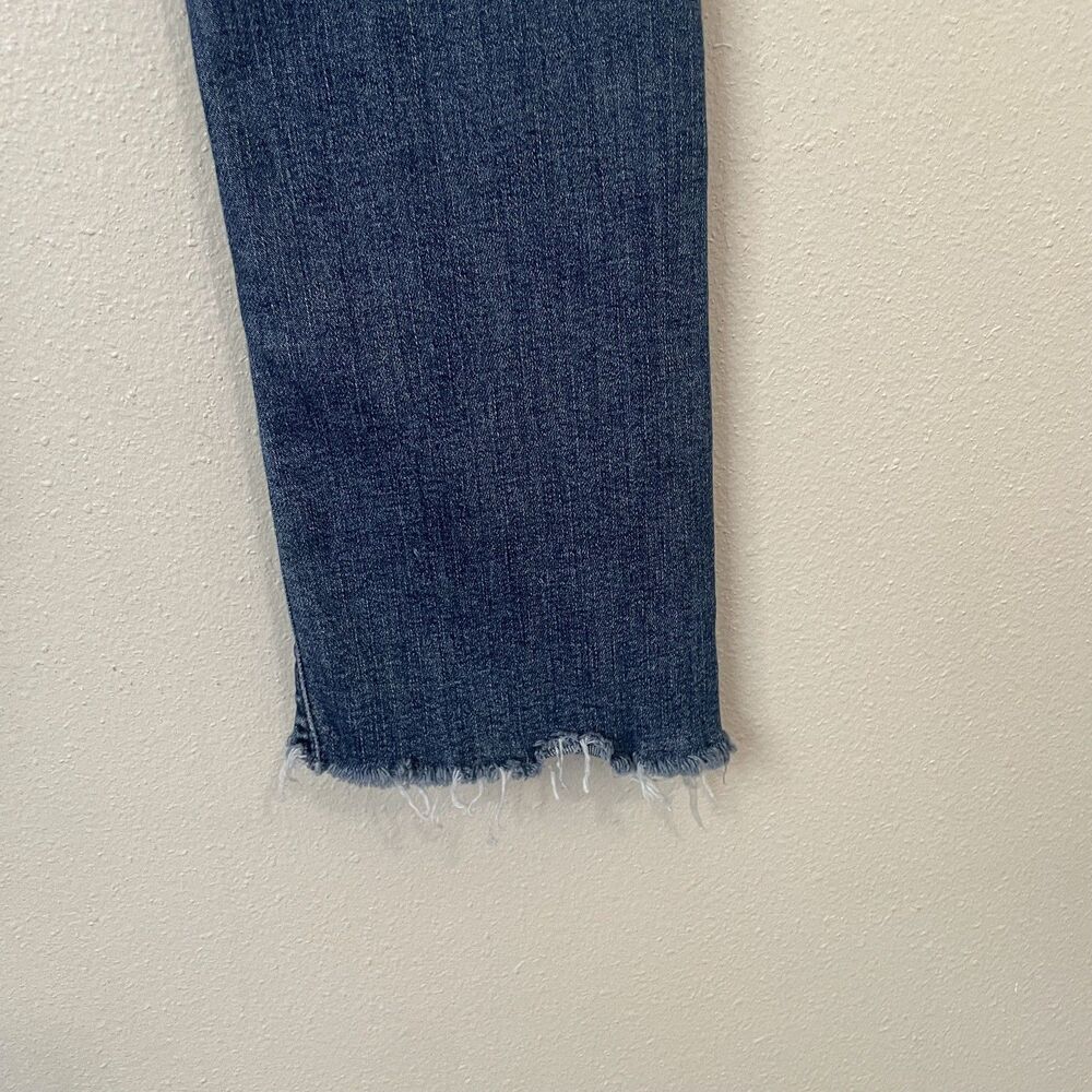 Mother Insider Crop Step Fray Girl Crush Denim Blue Jeans Women’s 25 *FLAWED - Picture 14 of 15